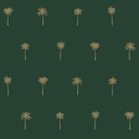 Papel tapiz palmeras verde esmeralda y oro 154139160 154-139160