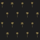 Papel tapiz palmeras negro y oro 154139161 154-139161