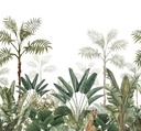 Mural XL jungla blanco y verde oliva agrisado Paradise 154158951 154-158951