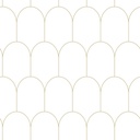 Papel tapiz art deco blanco y oro 156139139 156-139139