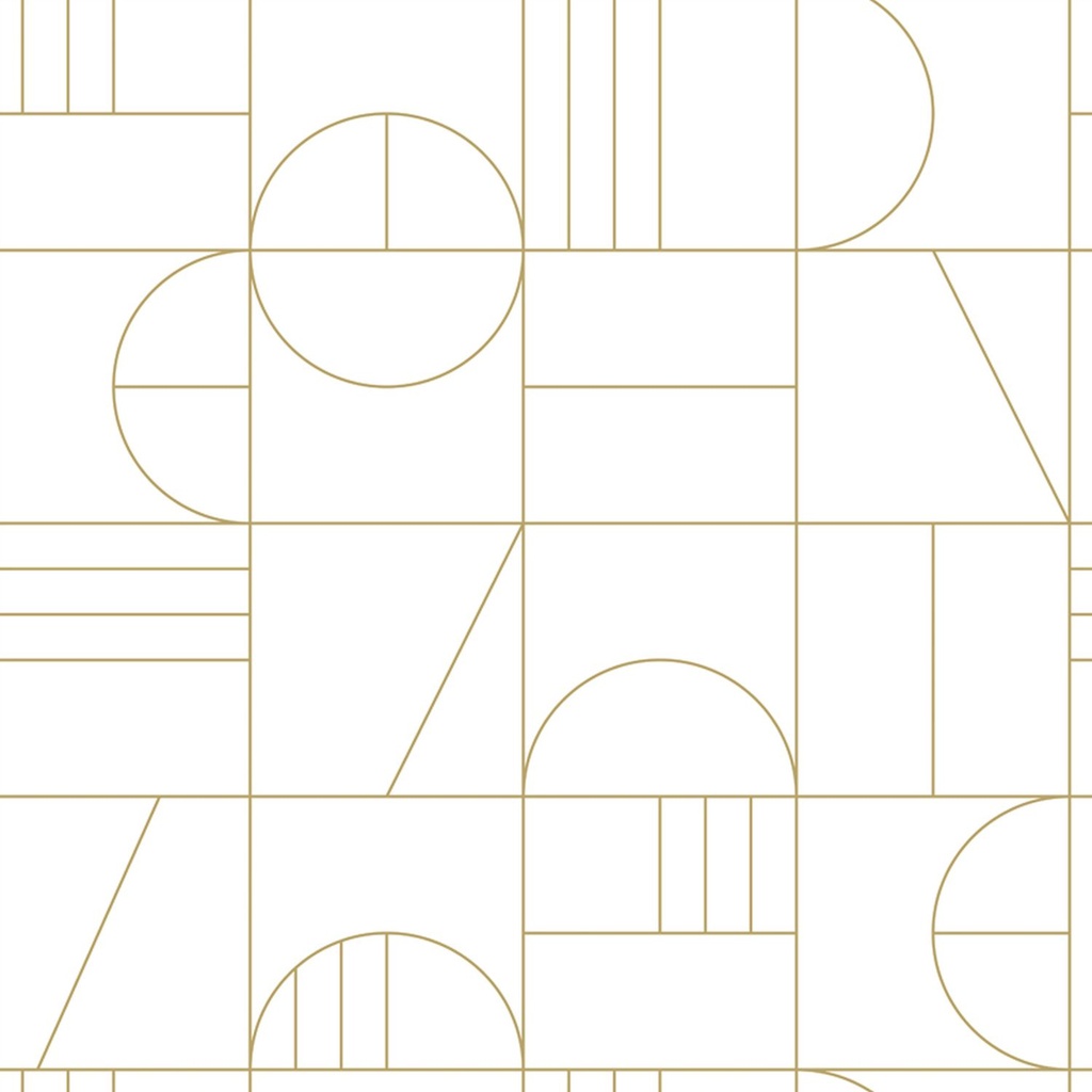 Papel tapiz art deco blanco y oro 156139141 156-139141