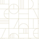 Papel tapiz art deco blanco y oro 156139141 156-139141