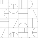 Papel tapiz art deco blanco y negro 156139142 156-139142