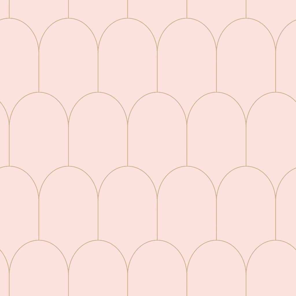 Papel tapiz art deco rosa suave y oro 156139201 156-139201