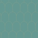 Papel tapiz art deco verde mar y oro 156139204 156-139204