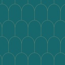 Papel tapiz art deco azul petroleo y oro 156139205 156-139205