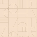 Papel tapiz art deco rosa melocotón claro y oro 156139206 156-139206