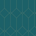 Papel tapiz art deco oro, verde y azul 156139224 156-139224