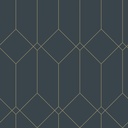 Papel tapiz art deco azul oscuro y oro 156139225 156-139225