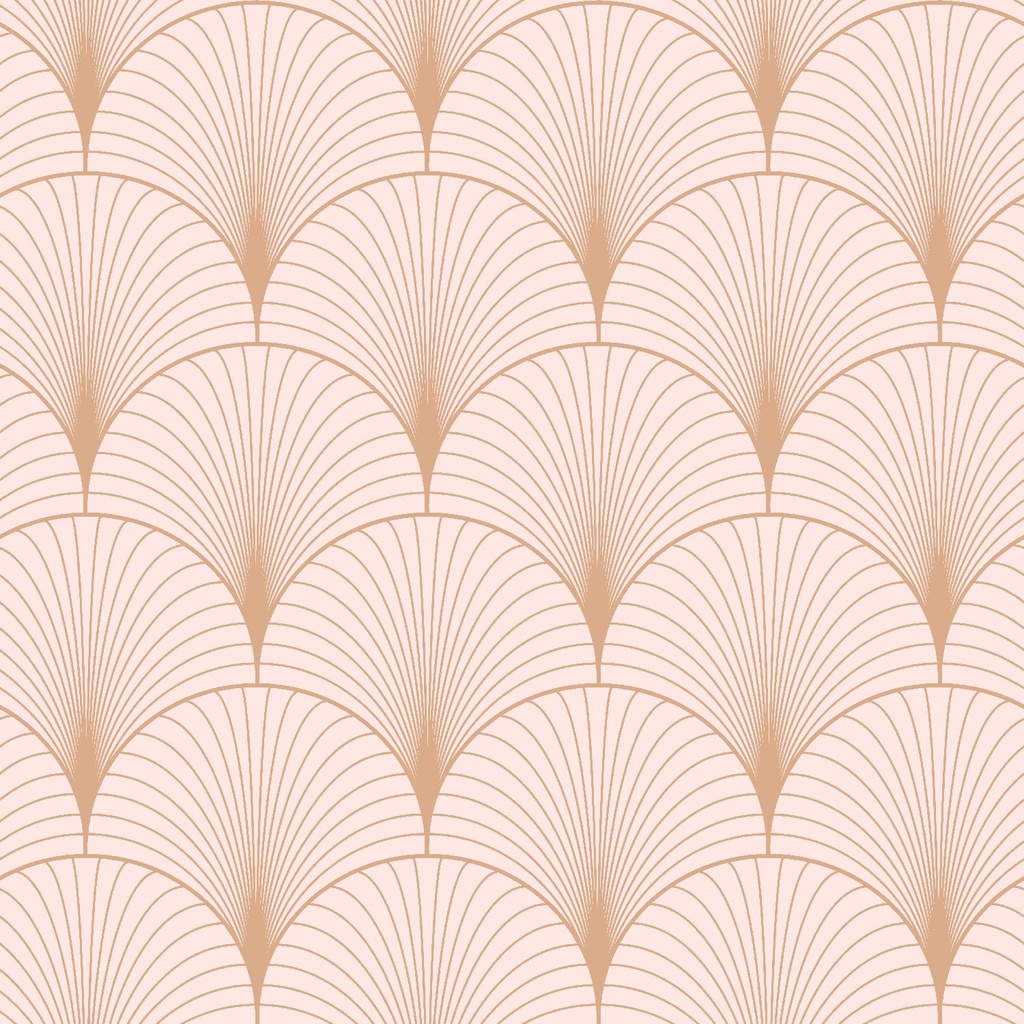 Papel tapiz art deco rosa suave y oro rosa 156139229 156-139229