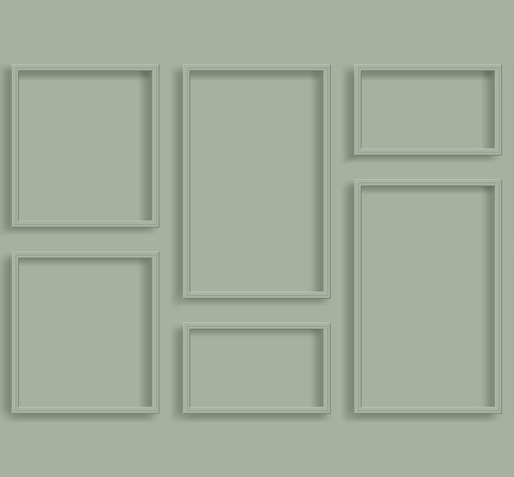 Mural XL lambris verde grisáceo Art Deco 156158966 156-158966