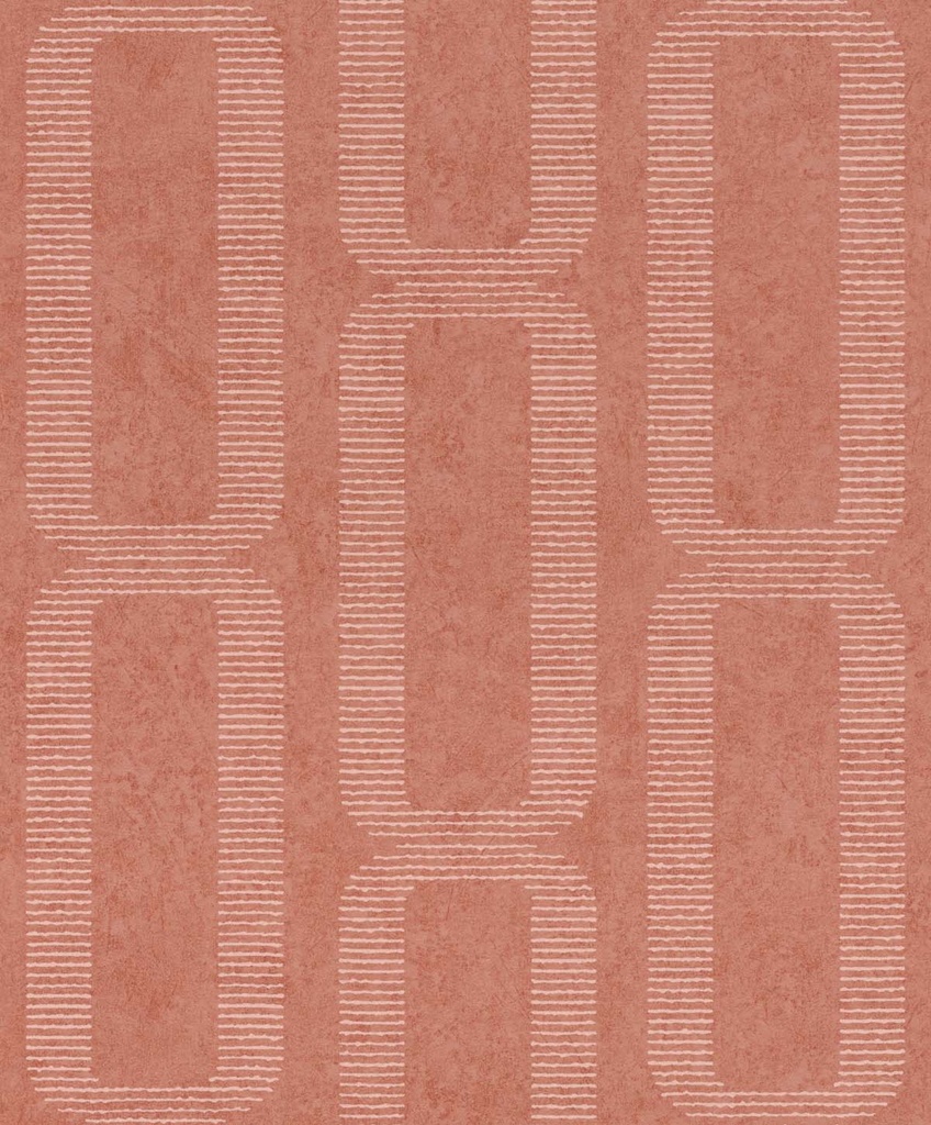 Papel Tapiz Emil & Hugo Colección Linen House CUBE RUSTY RED 301778