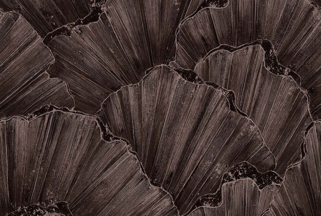 Papel Tapiz Emil & Hugo Colección Moana TRIDACNA BLACK 2,65M X 2,65M 300986