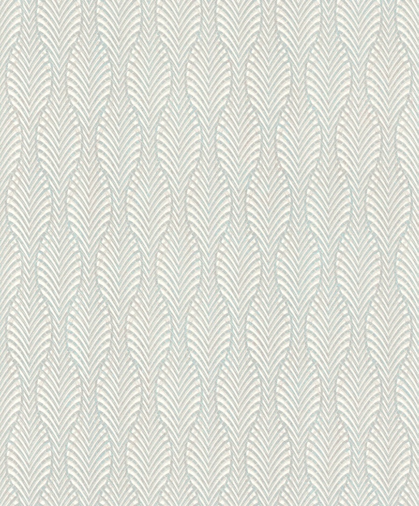 Papel Tapiz Emil & Hugo Colección Samoa MANUMEA OFFWHITE & AQUA 300214