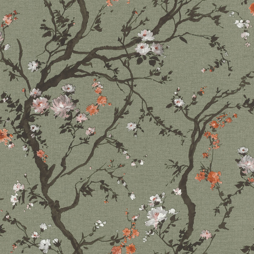 Papel Tapiz Emil & Hugo Colección Sakura SAKURA COTTAGE GREEN 291253