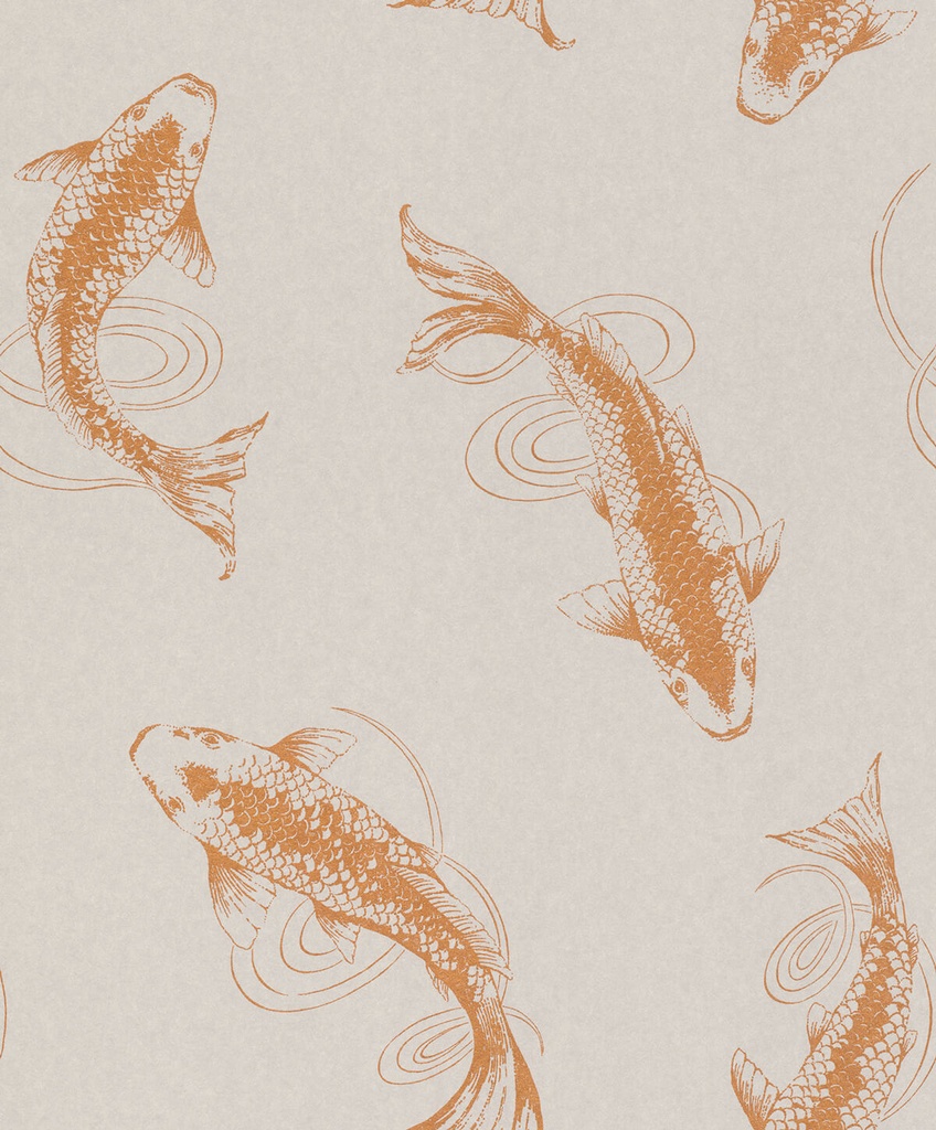 Papel Tapiz Emil & Hugo Colección Sensai KOI GREY & COPPER 297996