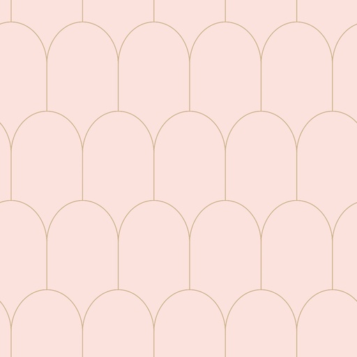 [139201] Papel tapiz art deco rosa suave y oro 156139201 156-139201