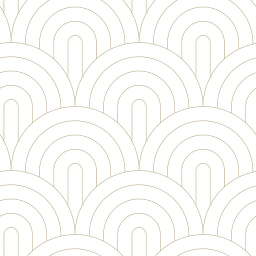 [139215] Papel tapiz art deco blanco y oro 156139215 156-139215