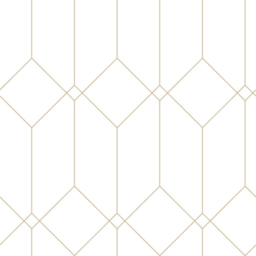 [139223] Papel tapiz art deco blanco y oro 156139223 156-139223