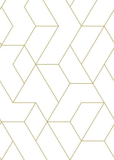 [158962] Mural XL líneas gráficas blanco y oro Art Deco 156158962 156-158962