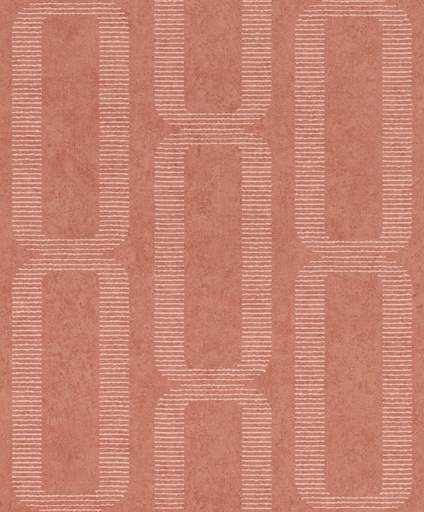[301778] Papel Tapiz Emil & Hugo Colección Linen House CUBE RUSTY RED 301778