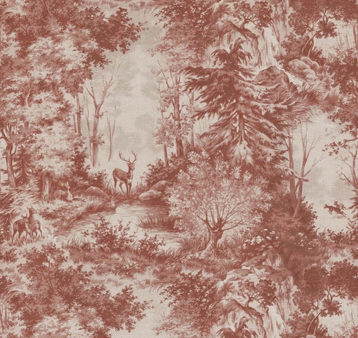 [302737] Mural Emil & Hugo Colección Linen House FOREST RED 3,18M X 3,00MM 302737