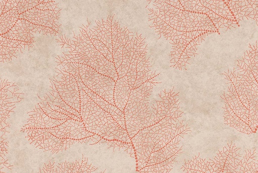 [300474] Papel Tapiz Emil & Hugo Colección Moana Corallium Beige & Coral Red 300474