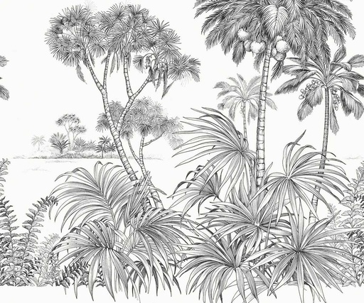 [300436] Mural Emil & Hugo Colección Samoa UPOLU BLACK & WHITE 300436