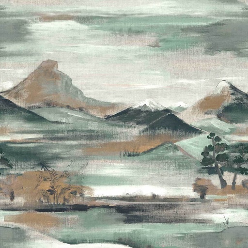 [300443] Mural Emil & Hugo Colección Samoa MATAVANU GREEN 300443