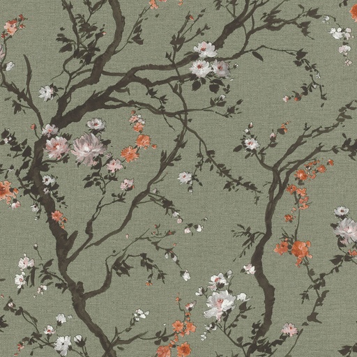 [291253] Papel Tapiz Emil & Hugo Colección Sakura SAKURA COTTAGE GREEN 291253