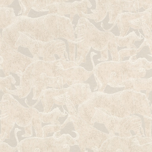 [291574] Papel Tapiz Emil & Hugo Colección Sakura SAFARI COTTON WHITE-SAND 291574